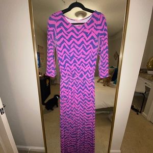 Lilly Pulitzer Quarter Sleeve Maxi Dress Size S